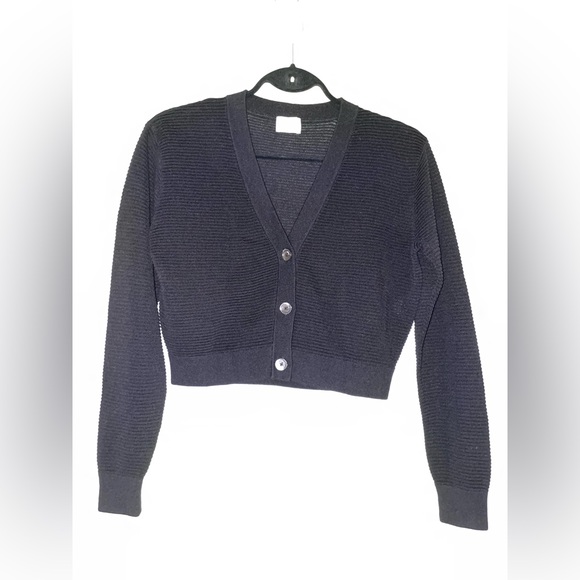 Wilfred Light Cropped Cardigan Black - Picture 2 of 5